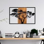 Wallity Acacia Tree - 388 Escultura de pared de madera nogal y negro